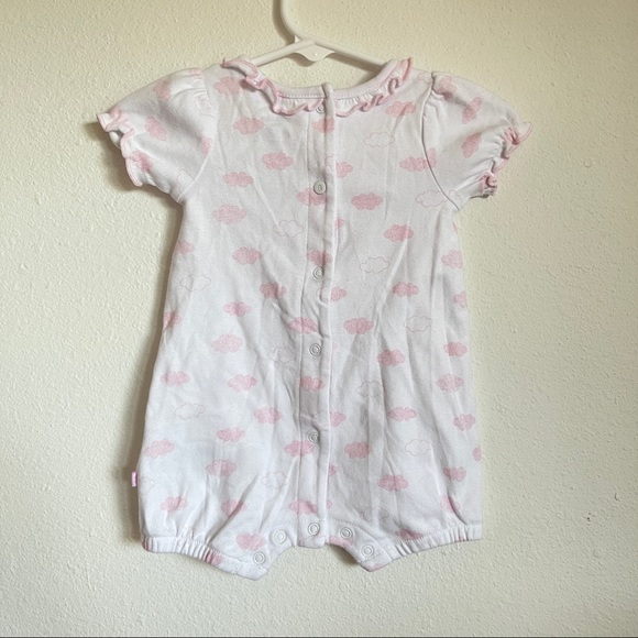 Absorba pink clouds romper ruffle Sz 0-3 months - Picture 2 of 2